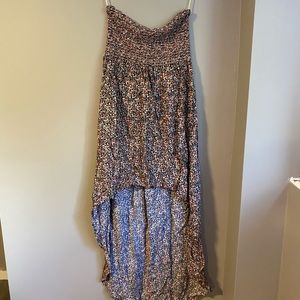 Strapless high low dress